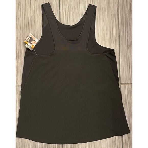 Avia Womens Black Tank Top Medium NWT Moisture Wicking Mesh Detail - Picture 3 of 5